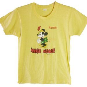 Vintage Disney Girl's Size 14-16 MINNIE MOUSE Florida Mickey World T-Shirt Print
